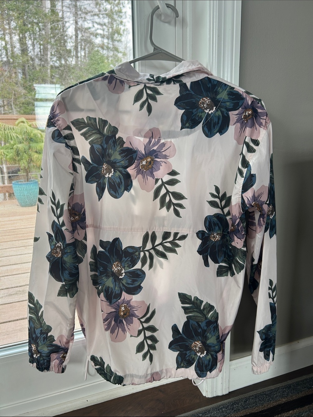 Thread & Supply Pink Floral Anorak Jacket with Blue and Green Accents - Picture 3 of 8
